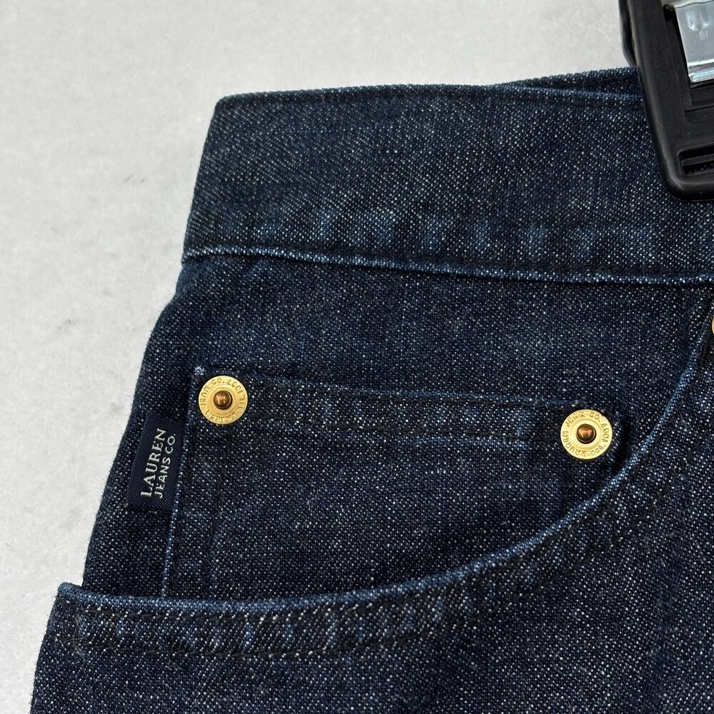 Ralph Lauren High Rise Jeans Size 22W Dark Wash 100% Cotton Straight Y2K - Picture 5 of 11